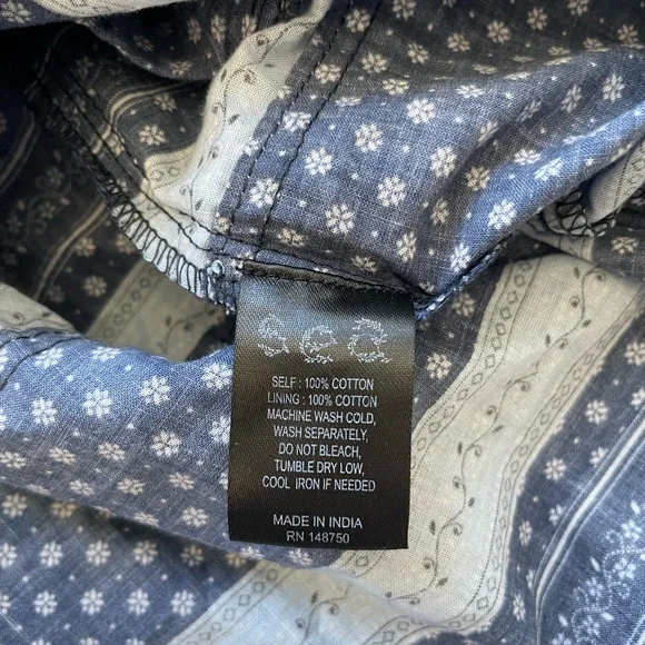 Sea New York Palmer Tunic Dress Sz S EUC Blue Long Sleeve 100% Cotton - Picture 12 of 15